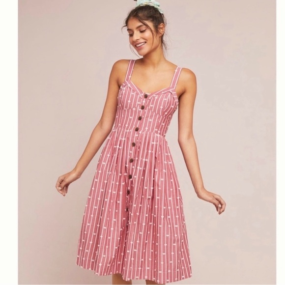 Maeve Dresses & Skirts - Anthropologie Meave Hudson Stripe Button-Front Sundress